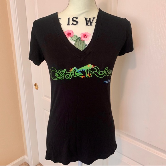 Marboo Tops - Black Costa Rica Tee L 🐒🦋🦎